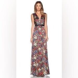 Alice & Olivia Triss Maxi Dress in English Floral (size 2)